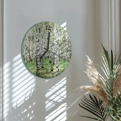 Ronde glazen wandklok Berk