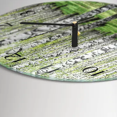 Ronde glazen wandklok Berk