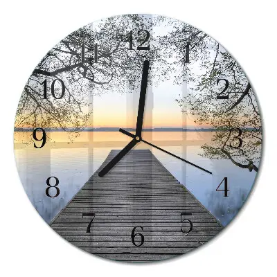 Wandklok glas decoratie rond Schemering