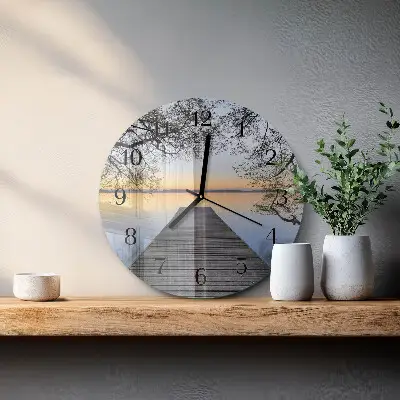 Wandklok glas decoratie rond Schemering