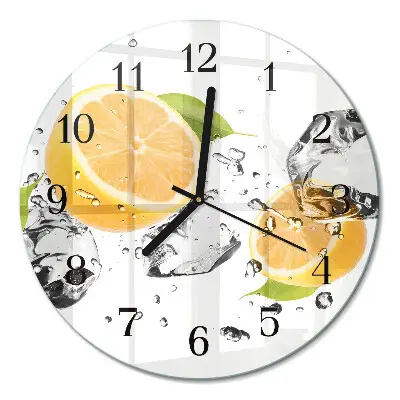 Ronde glazen klok Citrus