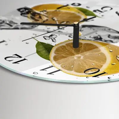 Ronde glazen klok Citrus