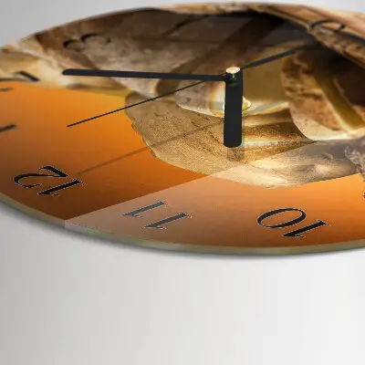 Wandklok glas decoratie rond Brood