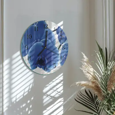 Klok glas met opdruk rond Orchidee
