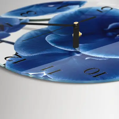 Klok glas met opdruk rond Orchidee