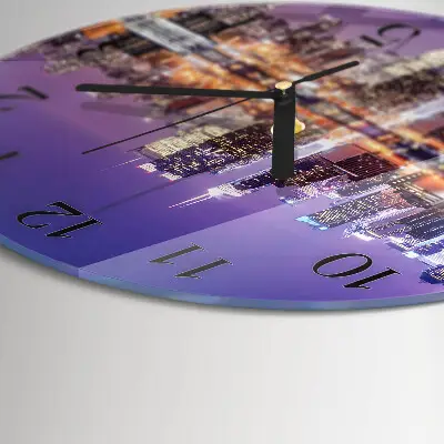 Ronde glazen klok Stad