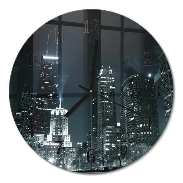 Klok glas met opdruk rond Stad
