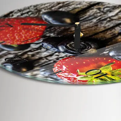 Ronde glas klok Bessen