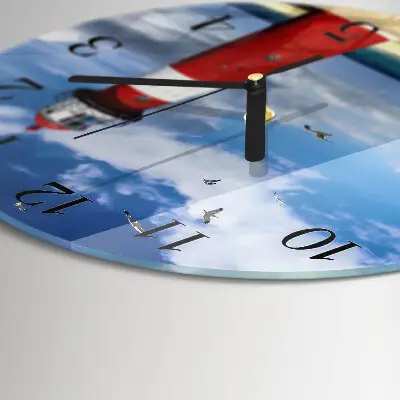 Klok glas met opdruk rond Vuurtoren