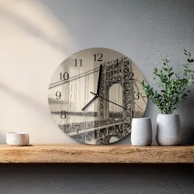 Ronde glazen klok Gouden poort