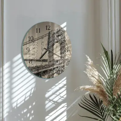 Ronde glazen klok Gouden poort