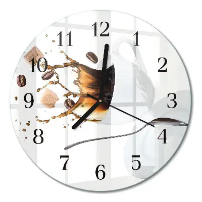 Klok glas met opdruk rond Mok