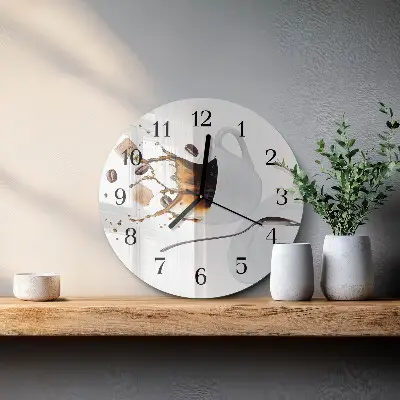 Klok glas met opdruk rond Mok