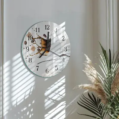 Klok glas met opdruk rond Mok