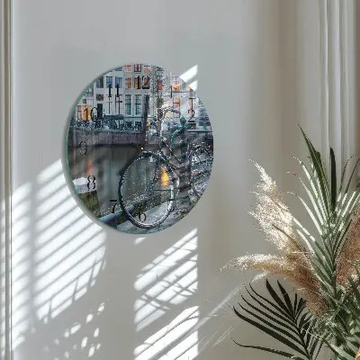 Ronde glas klok Fiets