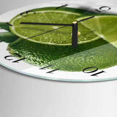 Klok glas met opdruk rond Calciumcarbonaat