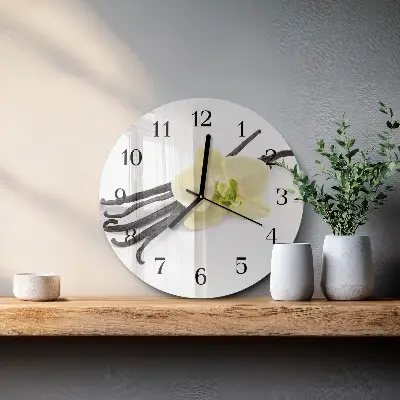 Ronde glazen klok Vanille