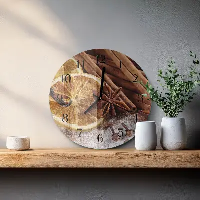 Ronde glazen klok Kaneel anijs