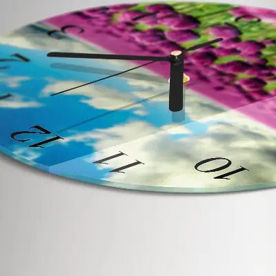 Ronde glazen klok Tulpen