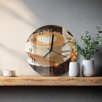 Klok glas met opdruk rond Koffiehart