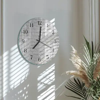 Klok glas met opdruk rond Baksteen