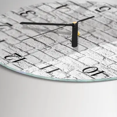 Klok glas met opdruk rond Baksteen