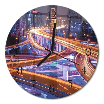 Wandklok glas decoratie rond Overdracht