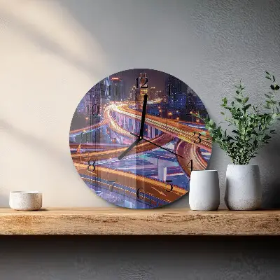 Wandklok glas decoratie rond Overdracht