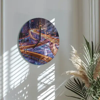 Wandklok glas decoratie rond Overdracht
