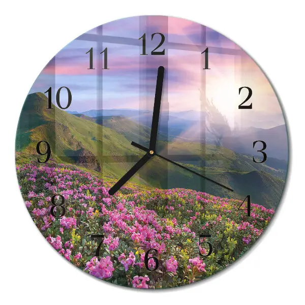 Wandklok glas decoratie rond Landschap