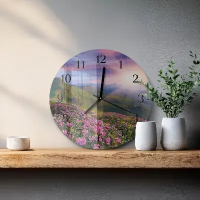 Wandklok glas decoratie rond Landschap