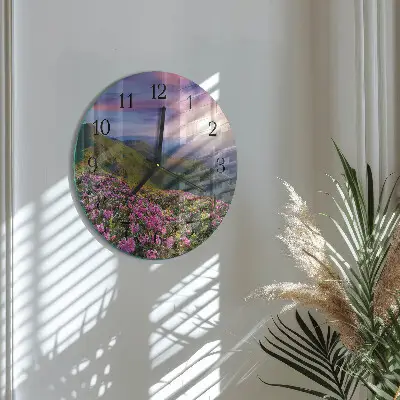 Wandklok glas decoratie rond Landschap