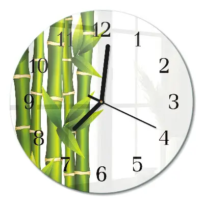 Klok glas met opdruk rond Bamboe