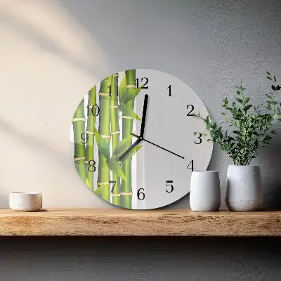 Klok glas met opdruk rond Bamboe