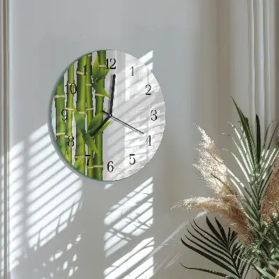 Klok glas met opdruk rond Bamboe