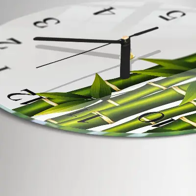 Klok glas met opdruk rond Bamboe