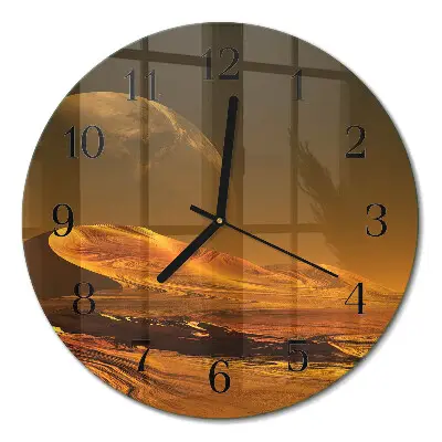 Ronde glas klok Woestijn
