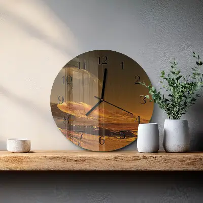 Ronde glas klok Woestijn
