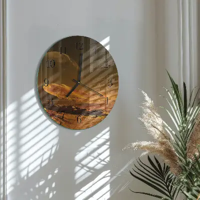 Ronde glas klok Woestijn