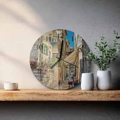 Klok glas met opdruk rond Laan