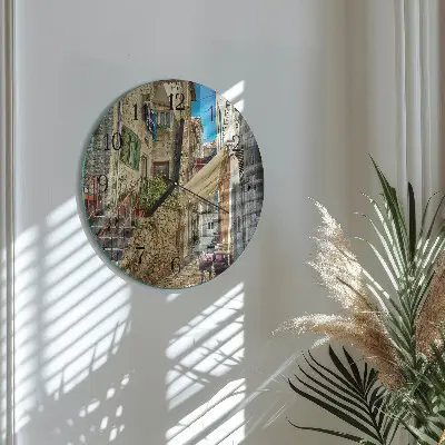 Klok glas met opdruk rond Laan