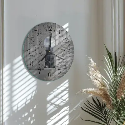 Ronde glas klok Sleutelgat