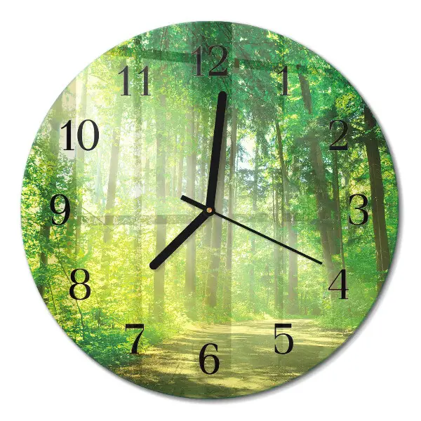 Wandklok glas decoratie rond Bosnatuur