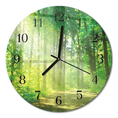 Wandklok glas decoratie rond Bosnatuur