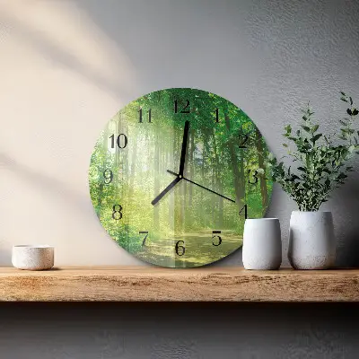 Wandklok glas decoratie rond Bosnatuur