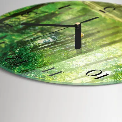 Wandklok glas decoratie rond Bosnatuur