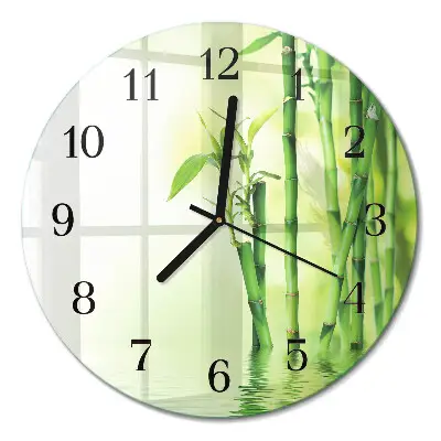 Klok glas met opdruk rond Bamboe