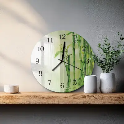 Klok glas met opdruk rond Bamboe