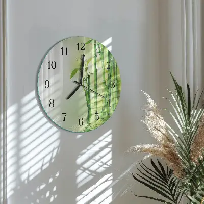 Klok glas met opdruk rond Bamboe
