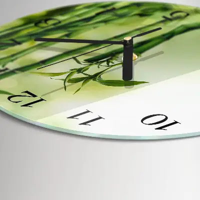 Klok glas met opdruk rond Bamboe